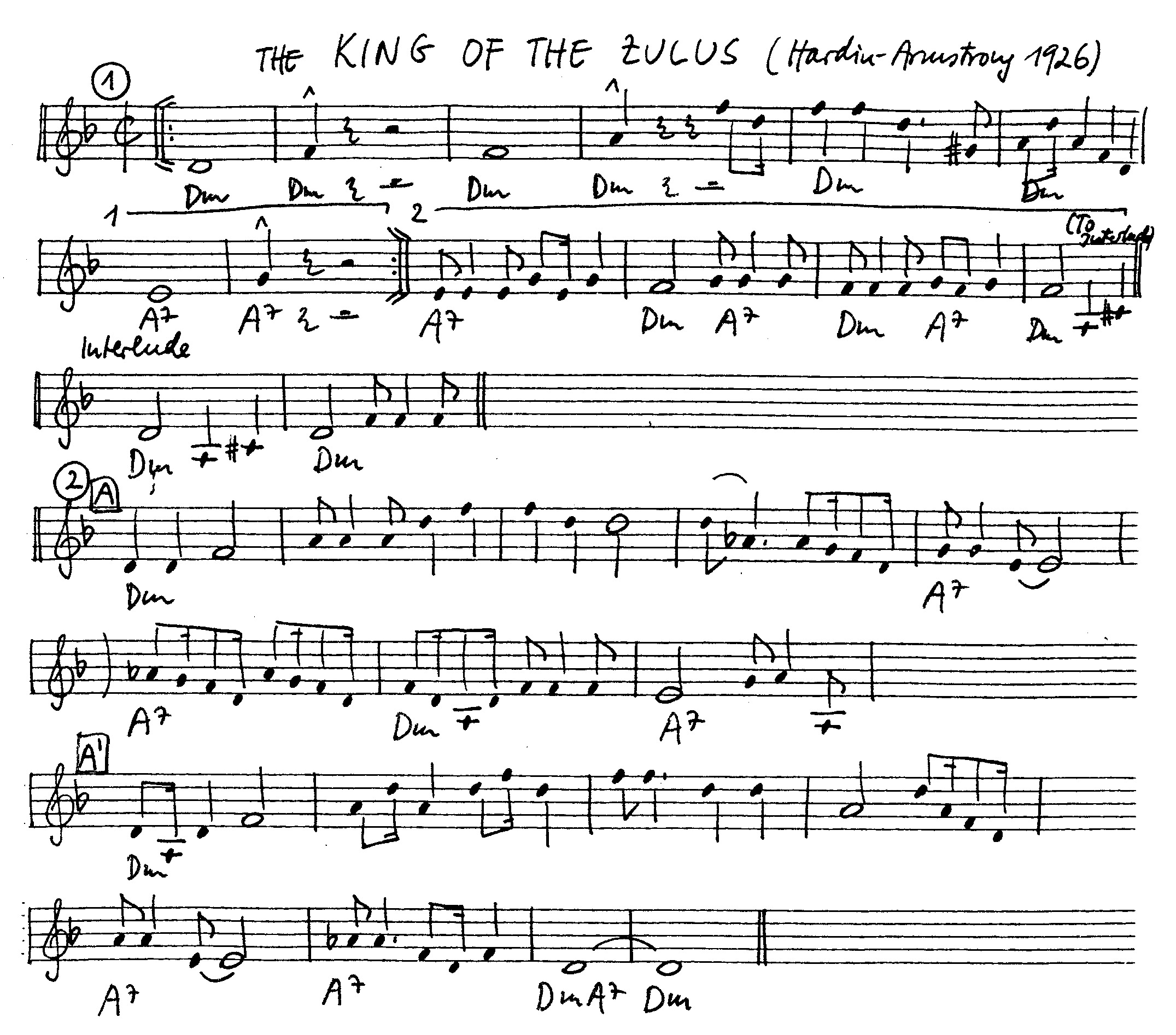 king of the zulus leadsheet – book us for your next 20s or gatsby event